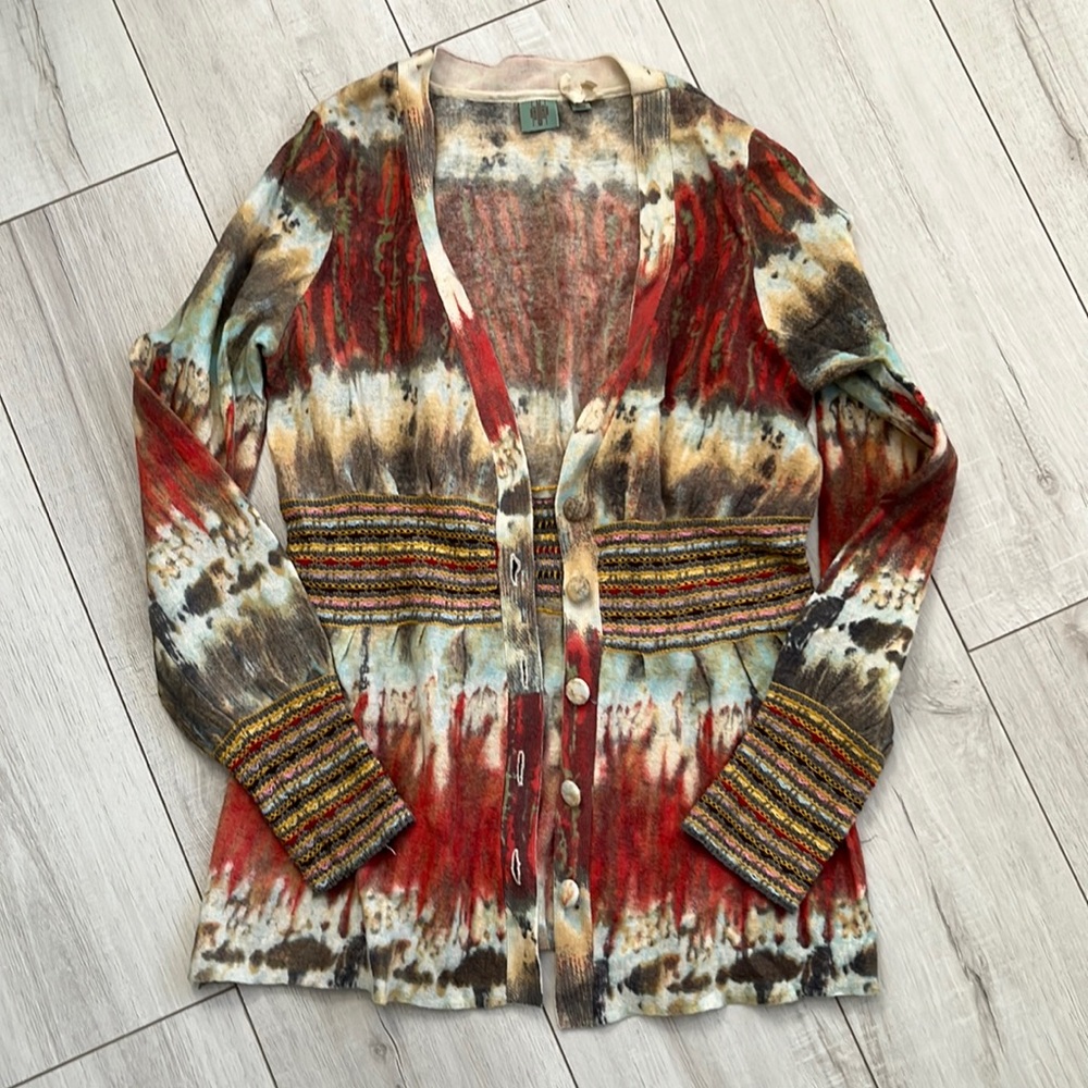 Anthropologie multi color cardigan. Size M